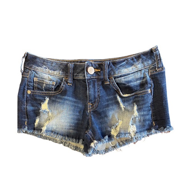 Express distressed, raw edge jean shorts - Picture 1 of 4